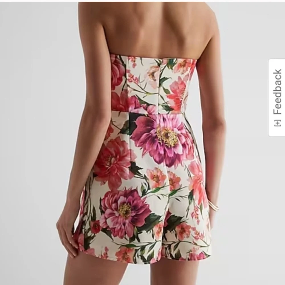 Express Women’s Floral‎ Strapless Romper
